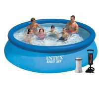 Надувний басейн Intex 28132-3, 366 х 76 см (2 006 л/год, підстилка, тент, насос)