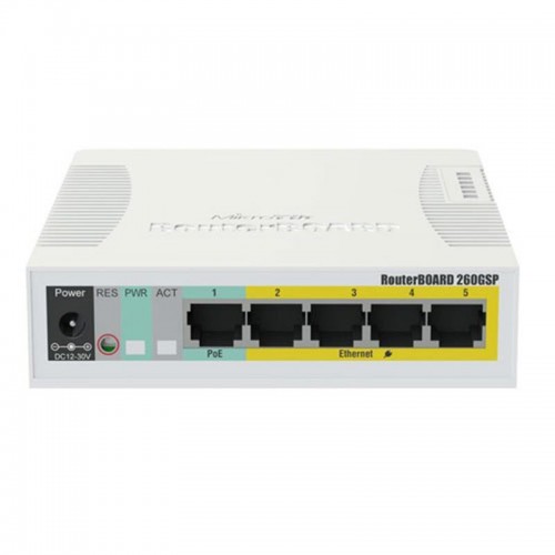 Комутатор MikroTik CSS106-1G-4P-1S (RB260GSP) (5x1Gb, 1x SFP, Passive PoE out на 2-5 портах) в інтернет супермаркеті PbayMarket!