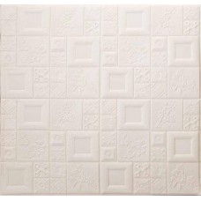 Самоклеюча декоративна 3D панель арт білий Loft Expert 700x700x5 мм