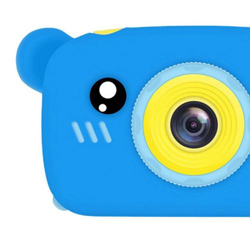Дитячий цифровий фотоапарат Smart Kids KM-89 Ведмедик Teddy з іграми та рамками, Full HD, 12 МП Блакитний Дитячий цифровий фотоапарат Smart Kids KM-89 Ведмедик Teddy з іграми та рамками, Full HD, 12 МП Блакитний