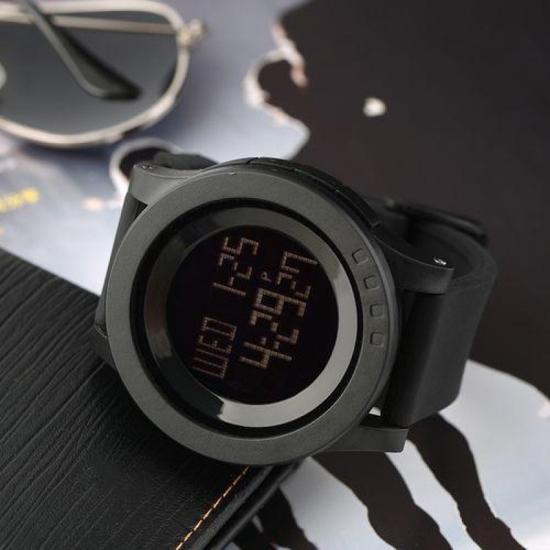 Наручний годинник Skmei 1193 з підсвічуванням Чорний