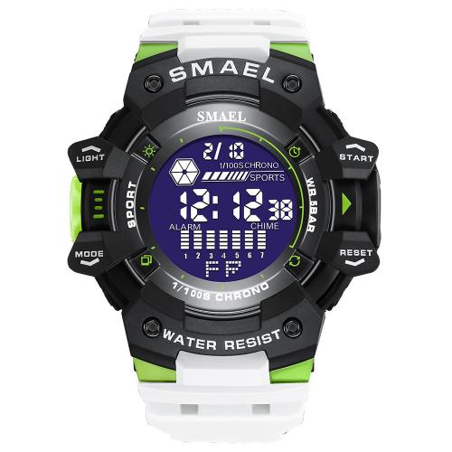 Годинник наручний чоловічий Smael 8050 White (15201-hbr) Годинник наручний чоловічий Smael 8050 White (15201-hbr)