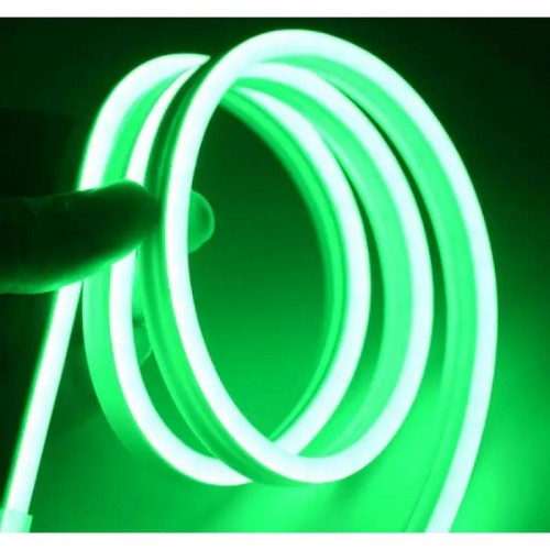 Світлодіодна неонова стрічка NEON 220В JL 2835-120 G IP65 герметична 5 м Зелена