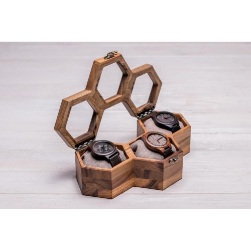 Шкатулка для зберігання наручних годинників ecoWalnut 7.8х27.1х14.1 см Шкатулка для зберігання наручних годинників ecoWalnut 7.8х27.1х14.1 см