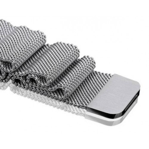 Ремінець зі спеціальним конектором BeWatch Samsung Galaxy Watch 4 Milanese loop Серебристий (1010206) Ремінець зі спеціальним конектором BeWatch Samsung Galaxy Watch 4 Milanese loop Серебристий (1010206)