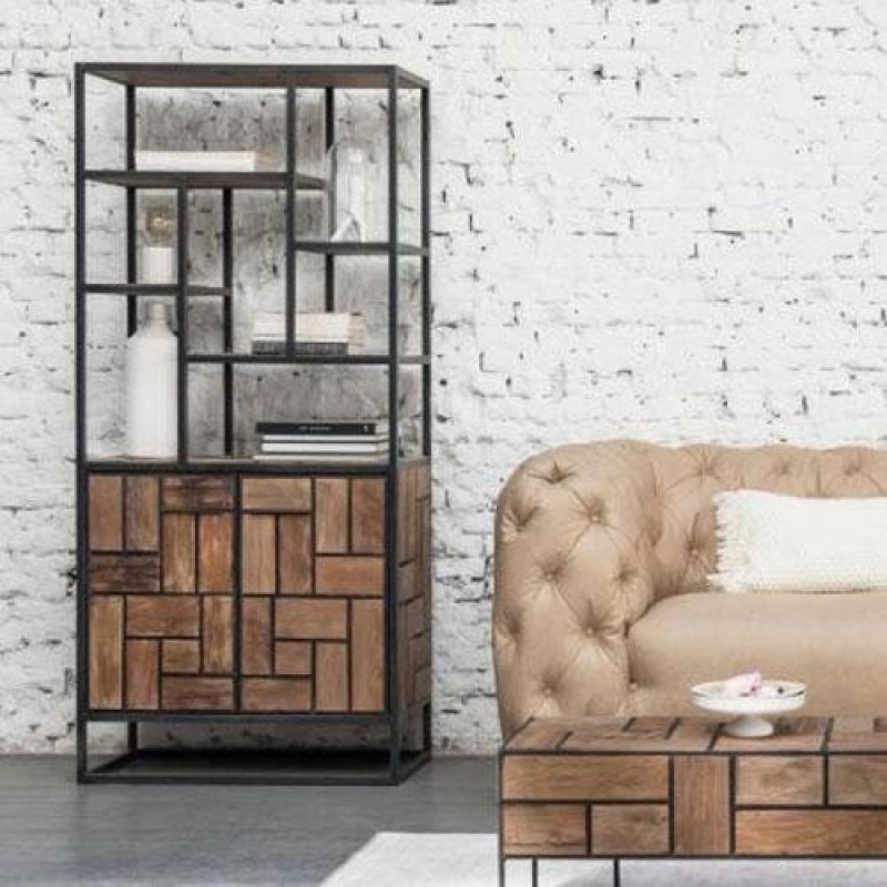 Стелаж для зберігання в стилі Loft NS-1694 1830x800x400 мм Черный