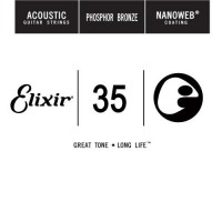Струна Elixir 14135 Acoustic Nanoweb Phosphor Bronze .035 Струна Elixir 14135 Acoustic Nanoweb Phosphor Bronze .035