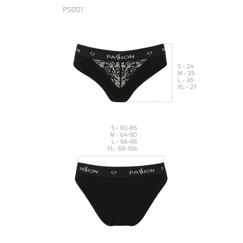 Трусики з широкою гумкою і мереживом Passion PS001 PANTIES black, size S в інтернет супермаркеті PbayMarket!