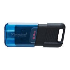 Флеш пам'ять USB Kingston DT 80M Type C 64 GB USB 3.2 Black-Blue (34428_3340691)
