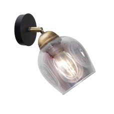 Світильник настінно-стельовий MSK Electric Enigma під одну лампу PL 20241-1 BK Чорно-бронзовий (619286)