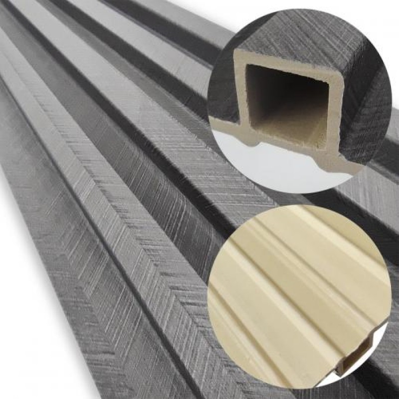 Декоративна стінова рейка Sticker Wall 160*23*3000мм (D) SW-00001534 Срібна