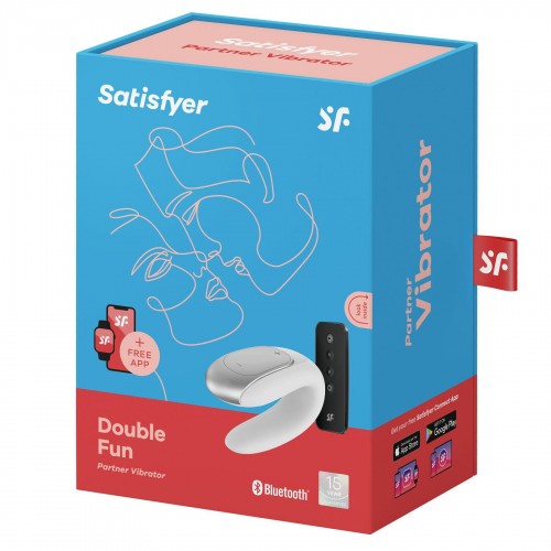 Смартвібратор для пар Satisfyer Double Fun (White) з пультом ДК в інтернет супермаркеті PbayMarket!