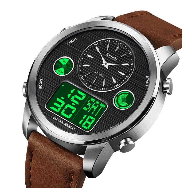 Чоловічий спортивний годинник Skmei 1653 коричневий