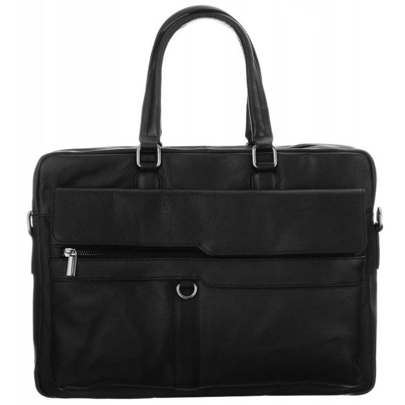 Чоловіча шкіряна сумка портфель для ноутбука до 14 дюймів Always Wild Чорний (LAP15605NDM)