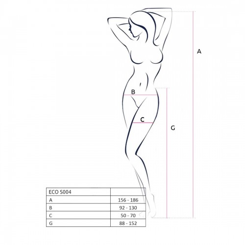 Еротичні колготки-бодістокінг Passion ECO S004 white, закриті трусики, декор, підв’язки в інтернет супермаркеті PbayMarket!