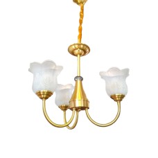 Світлодіодна люстра No Brand Тюльпанчик 6336 Золотистий 3 плафони