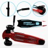 Самокат Best Scooter MAXI знімне алюмінієве кермо колеса PU зі світлом 70 кг Black and red (105876)