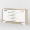 Комод Тиса Мебель 104 Дуб сонома Білий 85x40x152 см