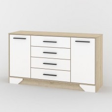 Комод Тиса Мебель 104 Дуб сонома Білий 85x40x152 см