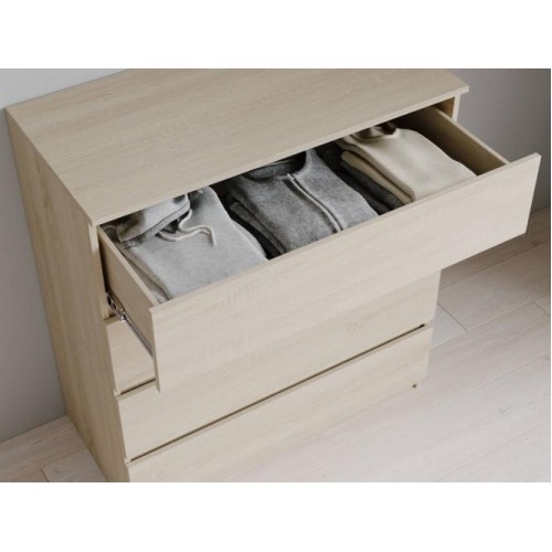 Комод з 4-ма ящиками Меблева Площа Дуб сонома (80х40х100 см) Комод з 4-ма ящиками Меблева Площа Дуб сонома (80х40х100 см)