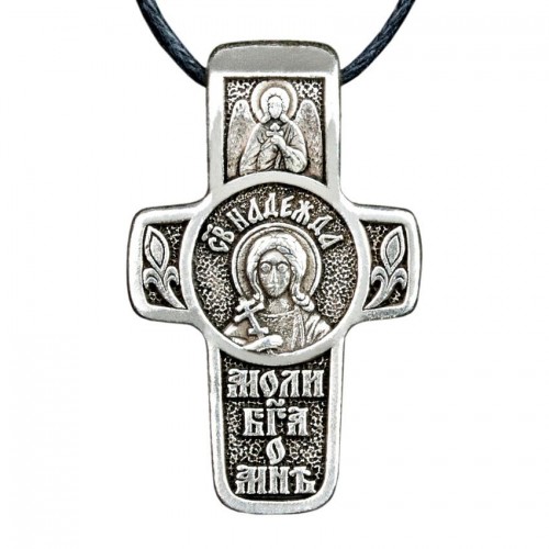 Хрест натільний посріблений Silvering Надія Свята Мучениця Надія Римська 3х1, 8х0, 2 см (19585) в інтернет супермаркеті PbayMarket!