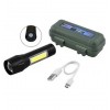 Ручний ліхтар X-BALOG BL-513-XPE+COB zoom + microUSB + 3 режими