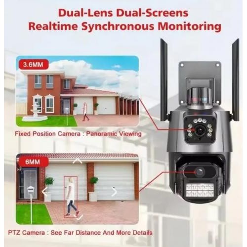Камера відеоспостереження No Brand P11-QQ6 8MP WiFi Чорний (2390000022) Камера відеоспостереження No Brand P11-QQ6 8MP WiFi Чорний (2390000022)