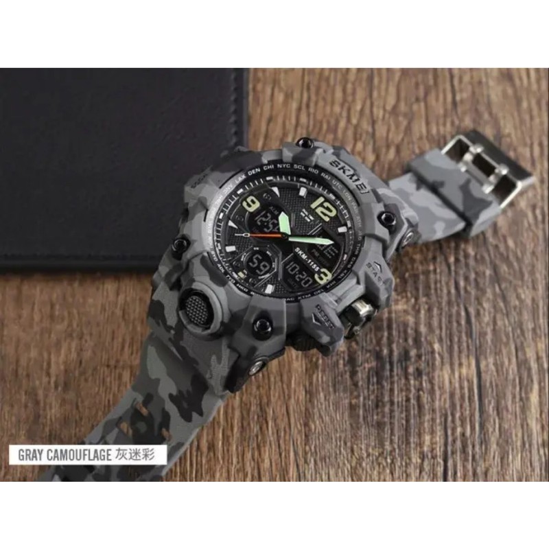 Чоловічий годинник Skmei Hamlet 1155 Сірий камуфляж