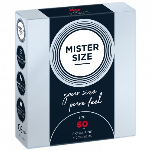 Презервативи Mister Size - pure feel - 60 (3 condoms), товщина 0,05 мм в інтернет супермаркеті PbayMarket!