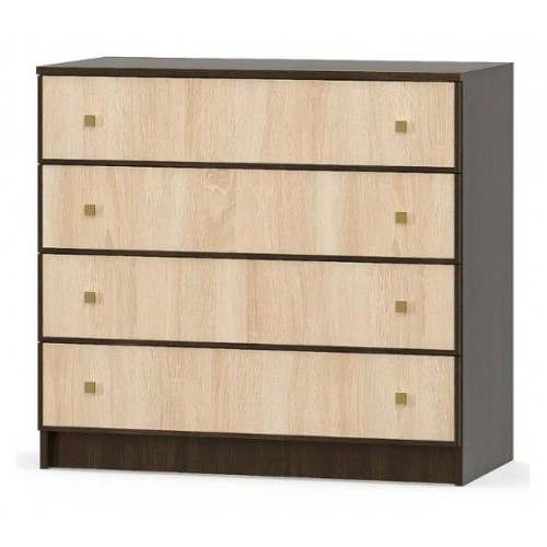 Комод Меблі Сервіс 4Ш Фантазія Венге темний + дуб самоа (Son-1) Комод Меблі Сервіс 4Ш Фантазія Венге темний + дуб самоа (Son-1)