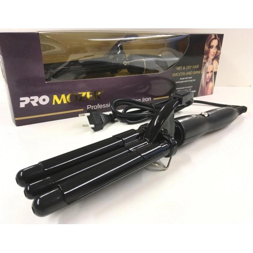 Плойка для волосся Потрійна Promozer Mz-6621, Три пальці Pro Mozer