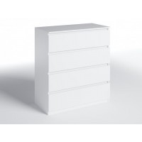 Комод з 4-ма ящиками Меблева Площа Білий 80х40х100 см Комод з 4-ма ящиками Меблева Площа Білий 80х40х100 см