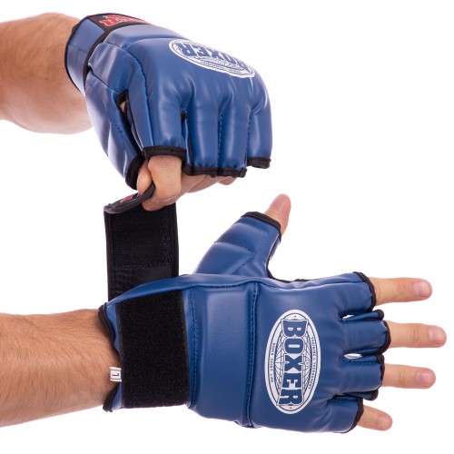 Рукавички для змішаних єдиноборств MMA BOXER 5021 L Синій Рукавички для змішаних єдиноборств MMA BOXER 5021 L Синій