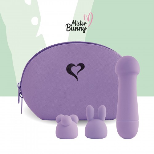 Мінівібратор FeelzToys Magic Bunny Purple з двома насадками в інтернет супермаркеті PbayMarket!