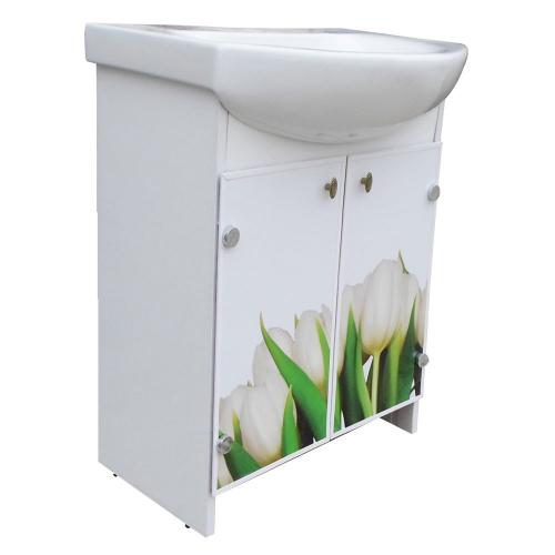 Тумба Mikola-M Eco Green light Тюльпани з умивальником CERSANIT Cersania 50см Тумба Mikola-M Eco Green light Тюльпани з умивальником CERSANIT Cersania 50см