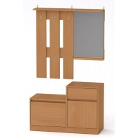 Передпокій із дзеркалом Компанит Влада 100,2х38х168,3 см Бук Передпокій із дзеркалом Компанит Влада 100,2х38х168,3 см Бук