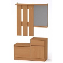 Передпокій із дзеркалом Компанит Влада 100,2х38х168,3 см Бук