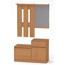 Передпокій із дзеркалом Компанит Влада 100,2х38х168,3 см Бук
