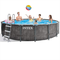 Каркасний басейн Intex 26742-1, 457 x 122 см (тент, підстилка, драбина)