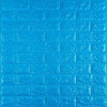 3D панель самоклеюча цегла Синій 700x770x7мм (003-7) Sticker Wall SW-00000060