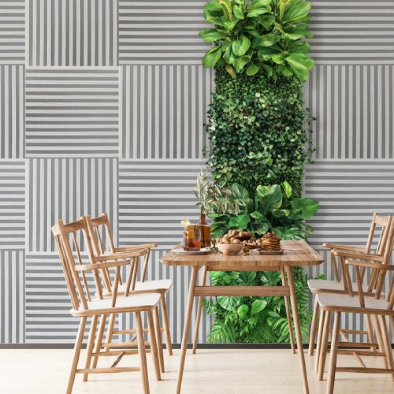 Панель-рейка Sticker Wall 665x665x5 мм Біло-сірий (D) SW-00002531