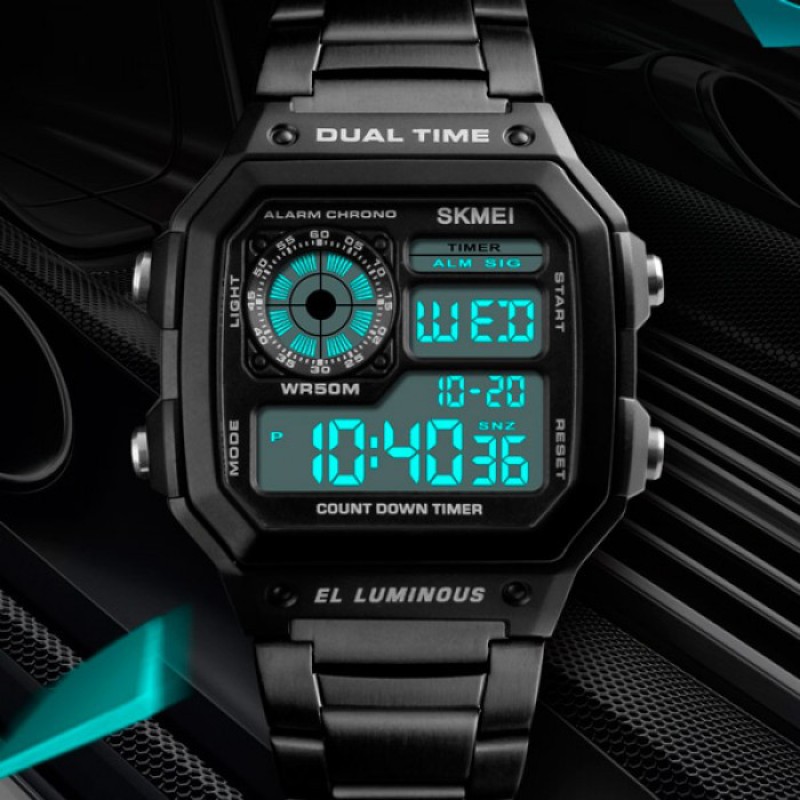 Чоловічий годинник Skmei 1335 Ripple Black