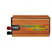 Інвертор автомобільний перетворювач напруги UKC 12V-220V 1500W (004886)