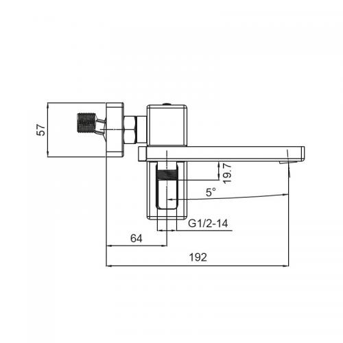 Змішувач для ванни з коротким виливом Koer KB-41009-05 (Колір чорний) (KR3503) в інтернет супермаркеті PbayMarket!