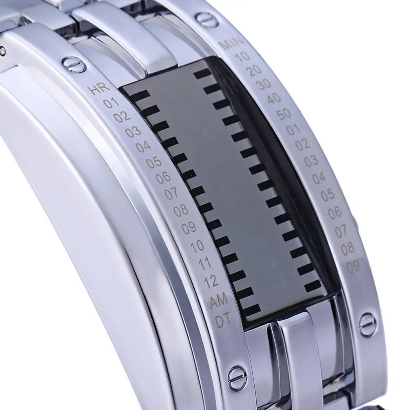 Бінарний чоловічий годинник Skmei 0926 Сріблястий (1927143663)