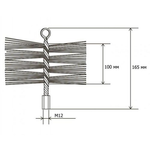 Щітка металева Savent 180 мм для чищення димоходу. Щітка металева Savent 180 мм для чищення димоходу.