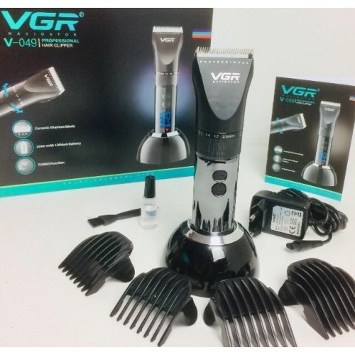 Машинка для стрижки волосся VGR V049 акумуляторна Чорна (301071)