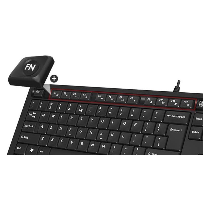 Клавіатура A4Tech FK10 Black/Grey USB