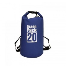 Водонепроникна сумка гермомішок рюкзак з шлейкою на плече Ocean Pack 20 л Blue (5535821539)