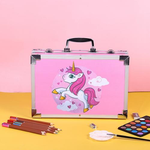 Набір для малювання та творчості No Brand ART set Єдиноріг дитячий в алюмінієвій валізі 145 предметів для юного художника Рожевий Набір для малювання та творчості No Brand ART set Єдиноріг дитячий в алюмінієвій валізі 145 предметів для юного художника Рожевий